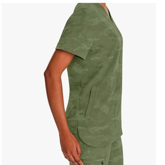 Healing Hands Purple Label Women Scrubs Top Joy Camo 2353 - Picture 4 of 9